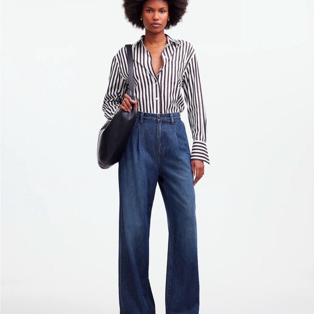 Classic Blue Wide-Leg Jeans